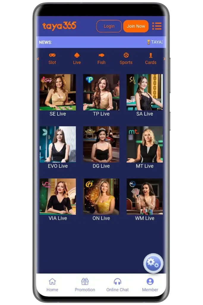Live casino games